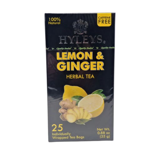 HYLEYS CAFFEINE FREE || LEMON & GINGER || HERBAL TEA 0.88 oz