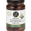 OLIVES PITTED GREEK ORGANIC MIX  JAR 340gr